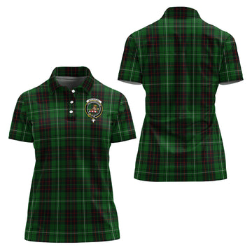 MacAulay of Lewis Tartan Polo Shirt with Family Crest For Women