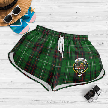 MacAulay of Lewis Tartan Womens Shorts with Family Crest