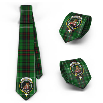 MacAulay of Lewis Tartan Classic Necktie with Family Crest