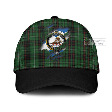 MacAulay of Lewis Tartan Classic Cap with Family Crest In Me Style