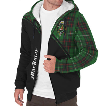 MacAulay of Lewis Tartan Sherpa Hoodie with Family Crest Curve Style