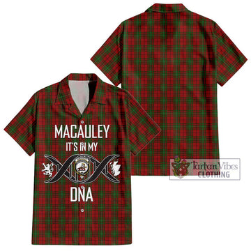 MacAuley Tartan Hawaiian Shirt with Family Crest DNA In Me Style Kid - Tartan Vibes Clothing