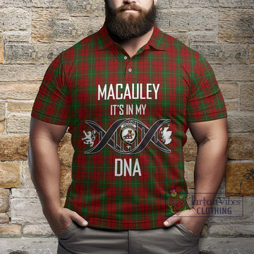 MacAuley Tartan Polo Shirt with Family Crest DNA In Me Style Kid - Tartan Vibes Clothing