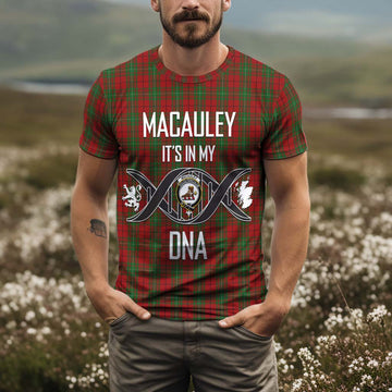 MacAuley Tartan T-Shirt with Family Crest DNA In Me Style Kid's Shirt - Tartan Vibes Clothing