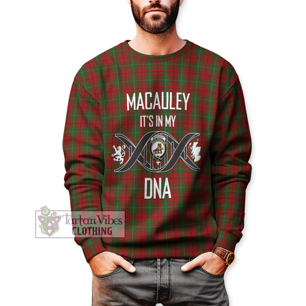 MacAuley Tartan Sweatshirt with Family Crest DNA In Me Style Unisex - Tartan Vibes Clothing
