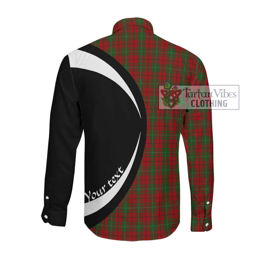 MacAuley Tartan Long Sleeve Button Up with Family Crest Circle Style Men's Shirt - Tartan Vibes Clothing