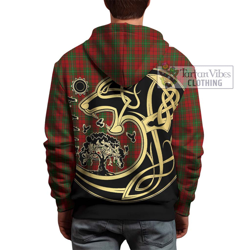 MacAuley Tartan Hoodie with Family Crest Celtic Wolf Style - Tartan Vibes Clothing