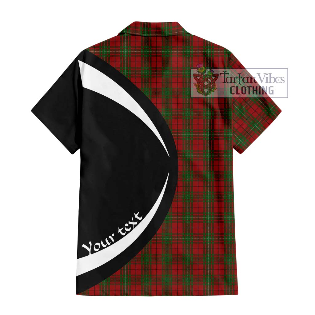 MacAuley Tartan Hawaiian Shirt with Family Crest Circle Style - Tartan Vibes Clothing