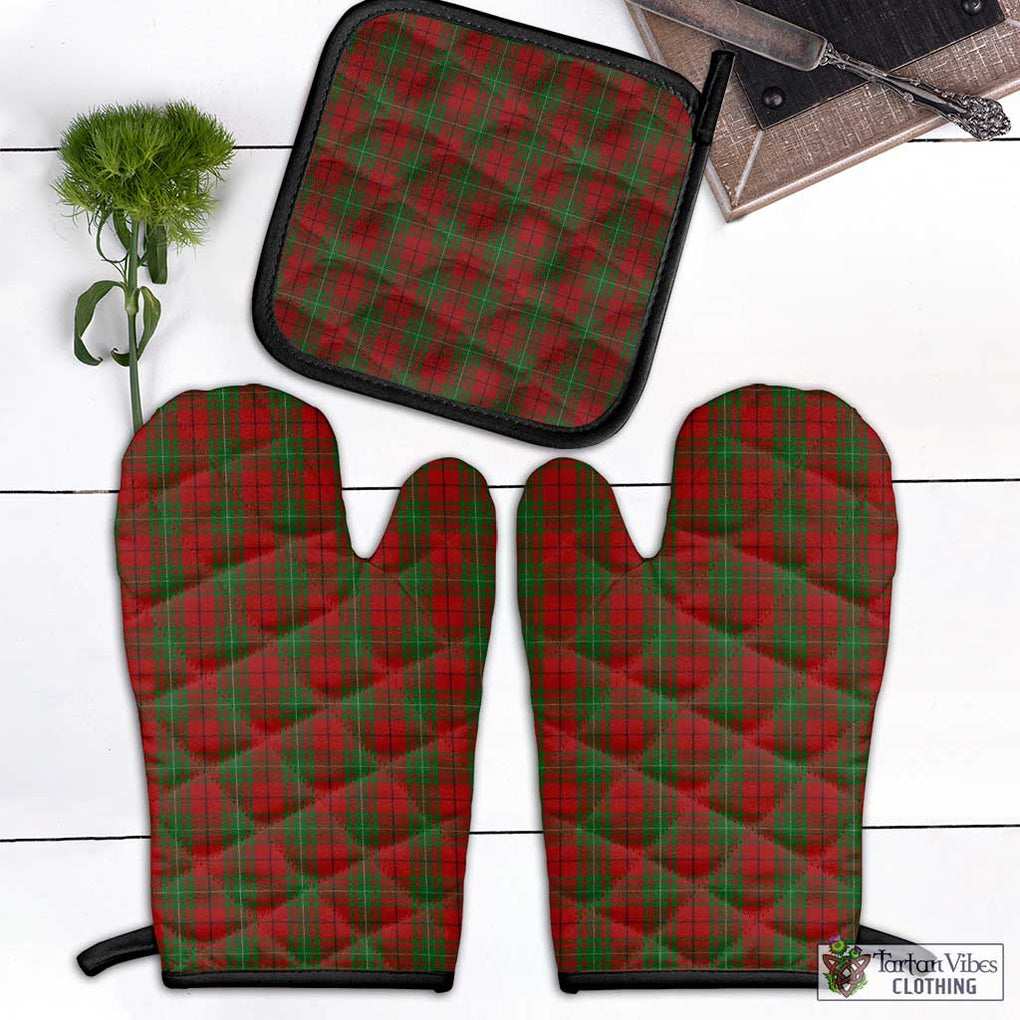 MacAuley Tartan Combo Oven Mitt & Pot-Holder Black - Tartan Vibes Clothing