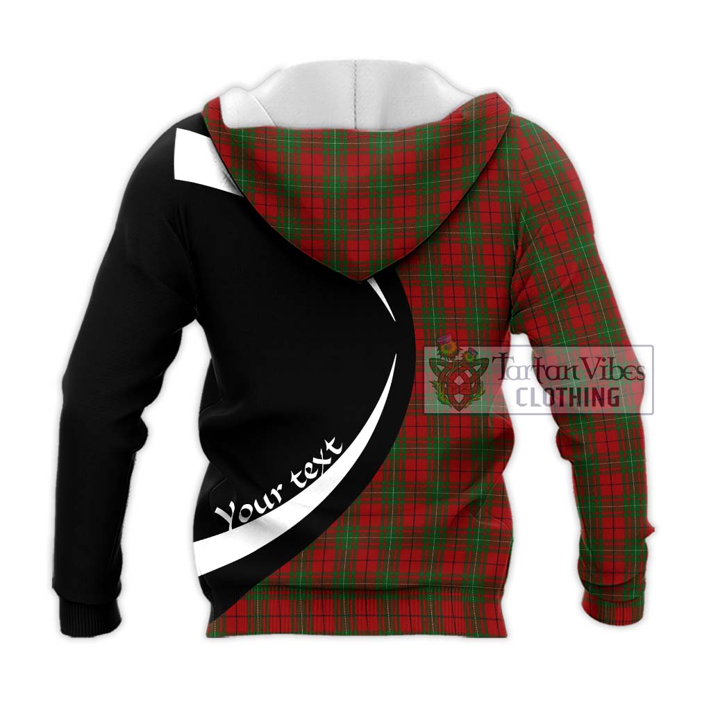 MacAuley Tartan Knitted Hoodie with Family Crest Circle Style - Tartan Vibes Clothing