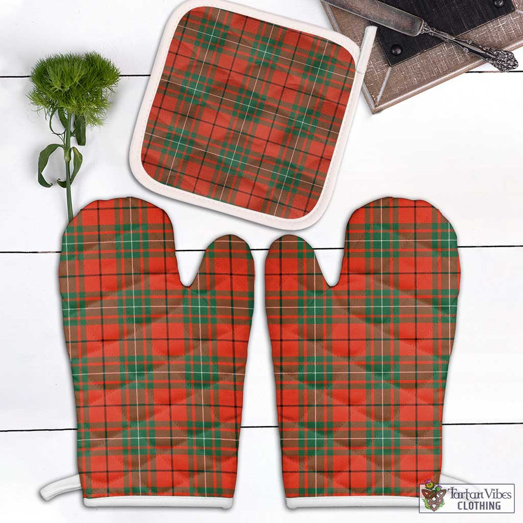 MacAuley Ancient Tartan Combo Oven Mitt & Pot-Holder White - Tartan Vibes Clothing