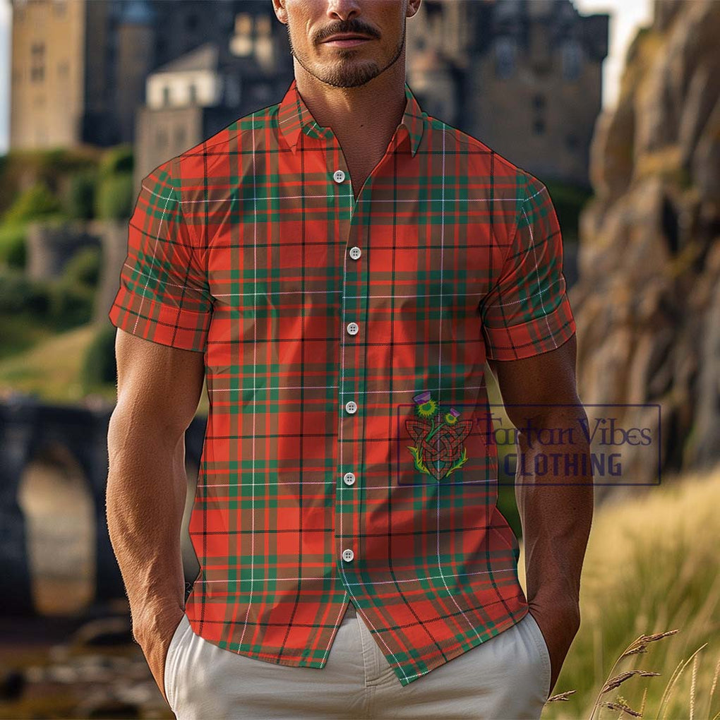 MacAuley Ancient Tartan Cotton Hawaiian Shirt Kid - Tartan Vibes Clothing