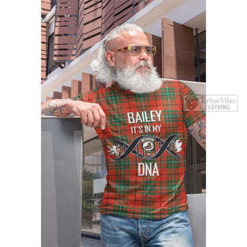 MacAuley Ancient Tartan Cotton T-shirt with Family Crest DNA In Me Style Men's Shirt - Tartan Vibes Clothing
