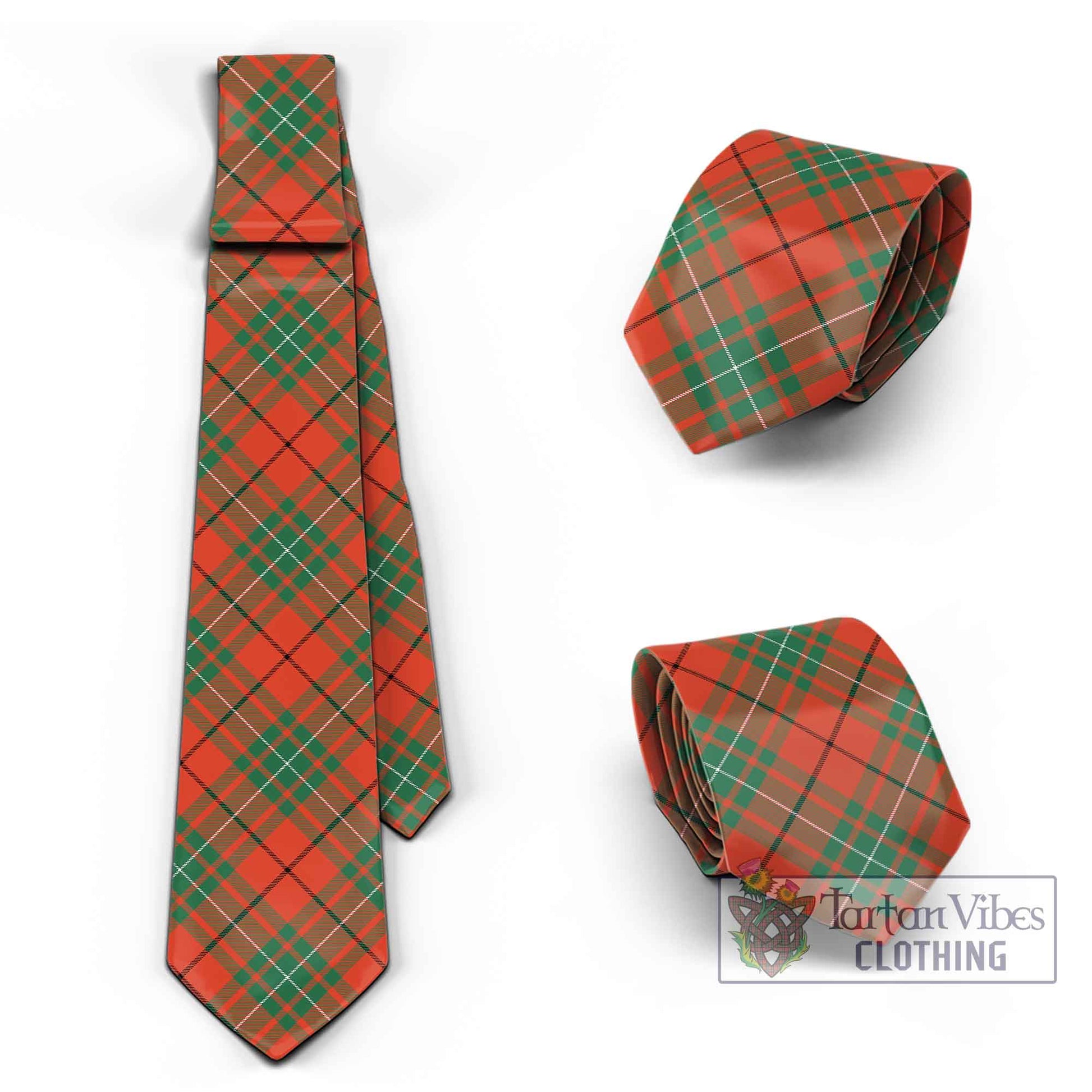 MacAuley Ancient Tartan Classic Necktie Cross Style Necktie One Size - Tartan Vibes Clothing