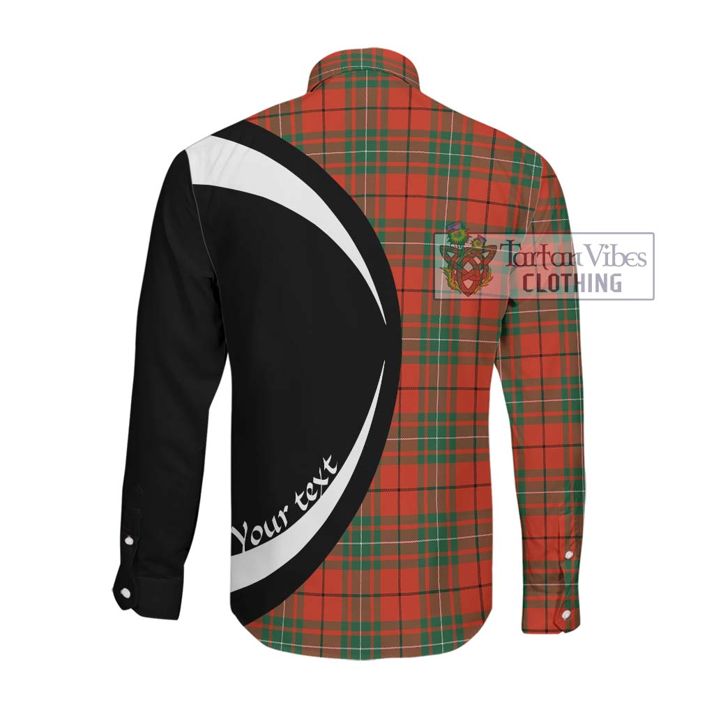 MacAuley Ancient Tartan Long Sleeve Button Up with Family Crest Circle Style Men's Shirt - Tartan Vibes Clothing