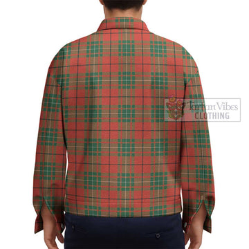 MacAuley Ancient Tartan Unisex Lapel Cotton Jacket - Tartan Vibes Clothing