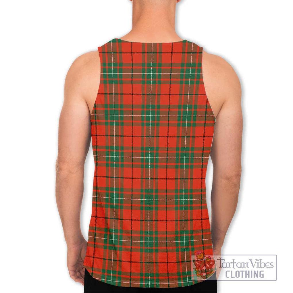 MacAuley Ancient Tartan Men's Tank Top with Family Crest DNA In Me Style - Tartan Vibes Clothing