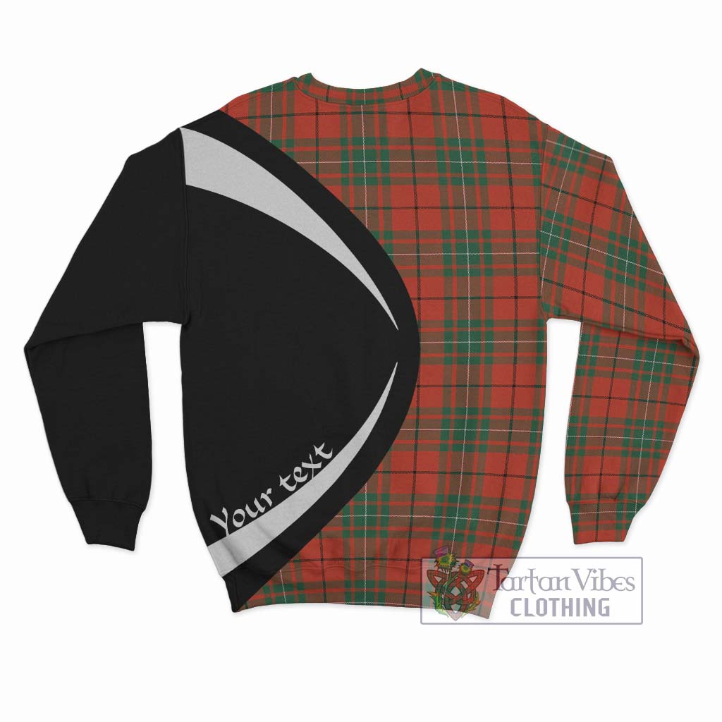 MacAuley Ancient Tartan Sweatshirt with Family Crest Circle Style - Tartan Vibes Clothing
