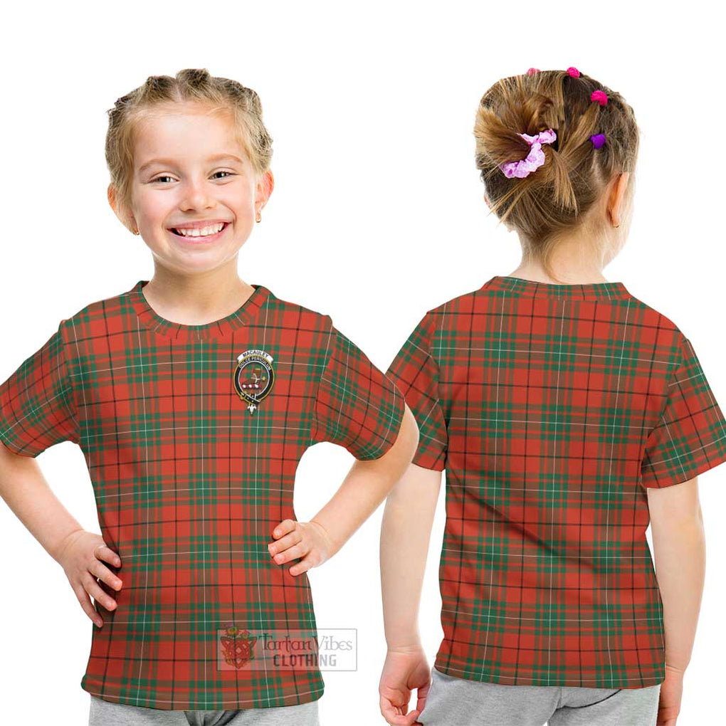 MacAuley Ancient Tartan Kid T-Shirt with Family Crest - Tartan Vibes Clothing