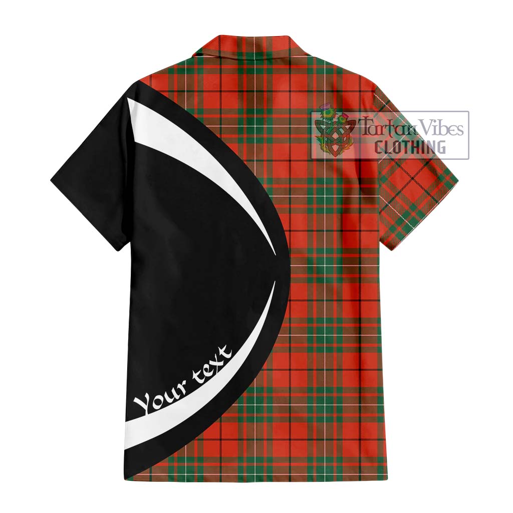 MacAuley Ancient Tartan Hawaiian Shirt with Family Crest Circle Style - Tartan Vibes Clothing