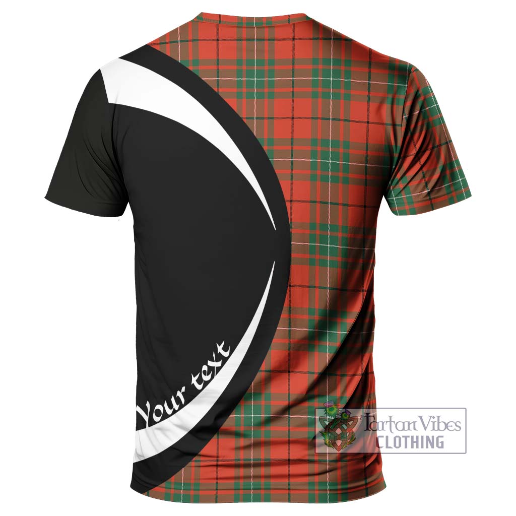 MacAuley Ancient Tartan T-Shirt with Family Crest Circle Style - Tartan Vibes Clothing
