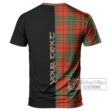 MacAuley Ancient Tartan T-Shirt with Family Crest and Half Of Me Style - Tartan Vibes Clothing