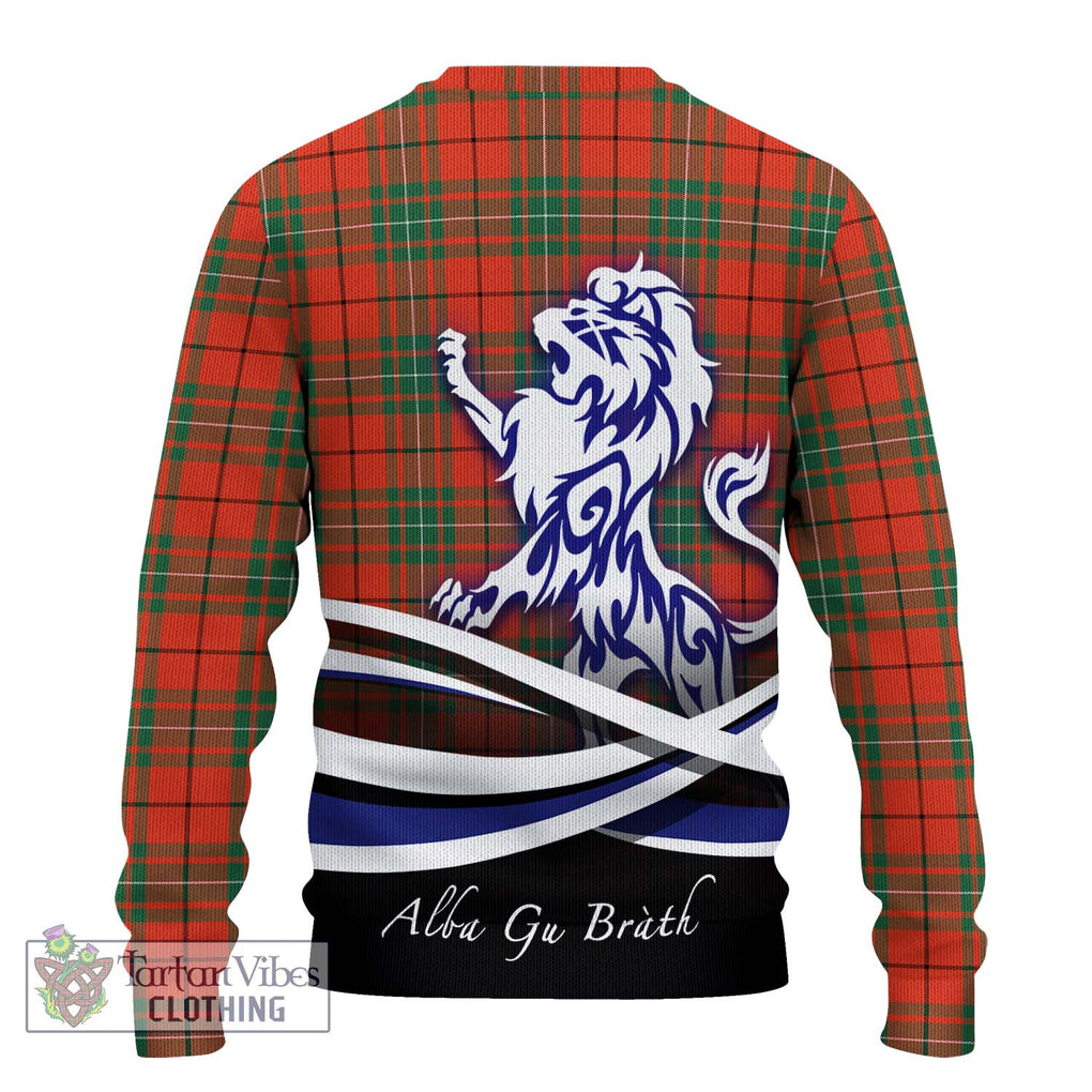 MacAuley Ancient Tartan Ugly Sweater with Alba Gu Brath Regal Lion Emblem - Tartan Vibes Clothing