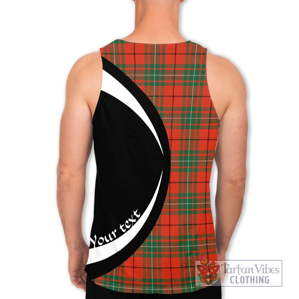 MacAuley Ancient Tartan Men's Tank Top with Family Crest Circle Style - Tartan Vibes Clothing