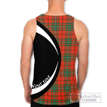 MacAuley Ancient Tartan Men's Tank Top with Family Crest Circle Style - Tartan Vibes Clothing