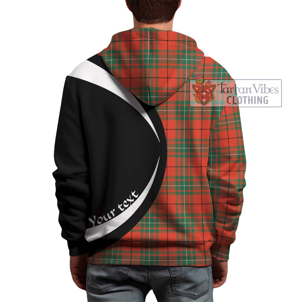 MacAuley Ancient Tartan Hoodie with Family Crest Circle Style - Tartan Vibes Clothing