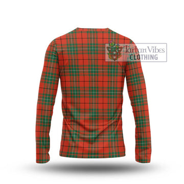 MacAuley Ancient Tartan Long Sleeve T-Shirt with Family Crest DNA In Me Style - Tartan Vibes Clothing