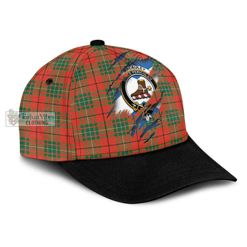Tartan Vibes Clothing MacAuley Ancient Tartan Classic Cap with Family Crest In Me Style