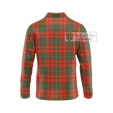 MacAuley Ancient Tartan Long Sleeve Polo Shirt with Family Crest DNA In Me Style - Tartan Vibes Clothing