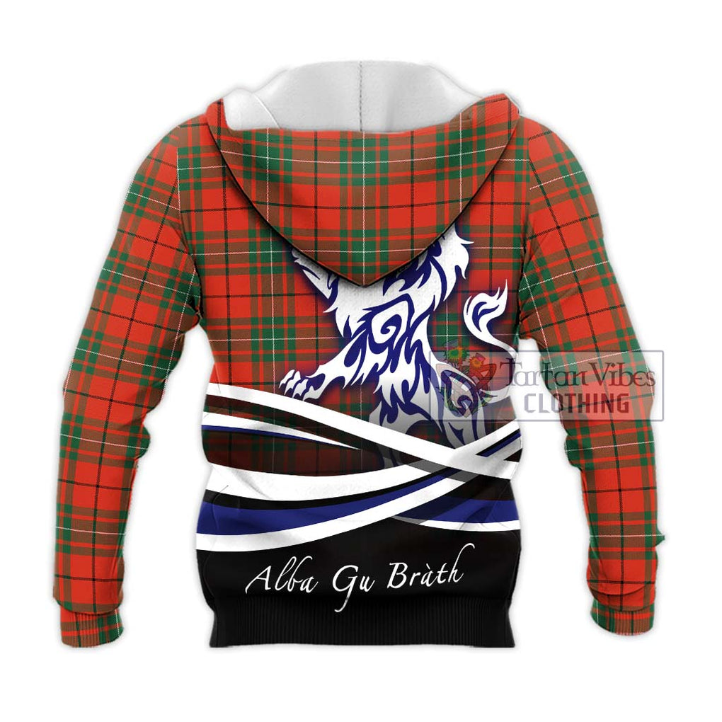 MacAuley Ancient Tartan Knitted Hoodie with Alba Gu Brath Regal Lion Emblem - Tartan Vibes Clothing