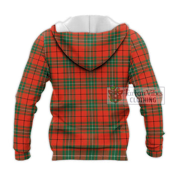 MacAuley Ancient Tartan Knitted Hoodie with Family Crest DNA In Me Style - Tartan Vibes Clothing