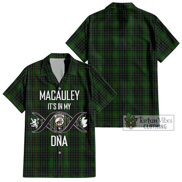MacAuley Hunting Tartan Hawaiian Shirt with Family Crest DNA In Me Style Kid - Tartan Vibes Clothing