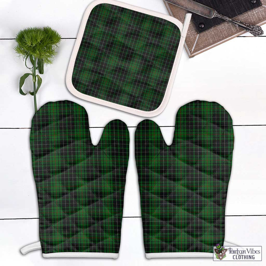 MacAuley Hunting Tartan Combo Oven Mitt & Pot-Holder White - Tartan Vibes Clothing