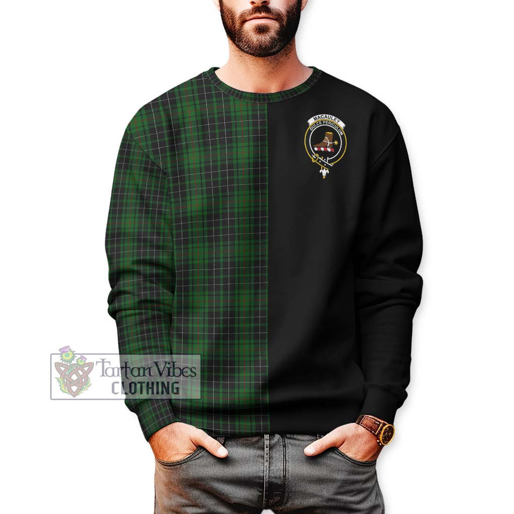 MacAuley Hunting Tartan Sweatshirt with Family Crest and Half Of Me Style Unisex - Tartan Vibes Clothing