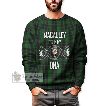 MacAuley Hunting Tartan Sweatshirt with Family Crest DNA In Me Style Unisex - Tartan Vibes Clothing