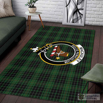 MacAuley Hunting Tartan Area Rug with Family Crest L 59*86 inch (150x220 cm) - Tartan Vibes Clothing