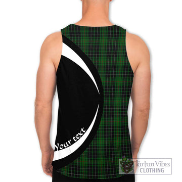 MacAuley Hunting Tartan Men's Tank Top with Family Crest Circle Style - Tartan Vibes Clothing