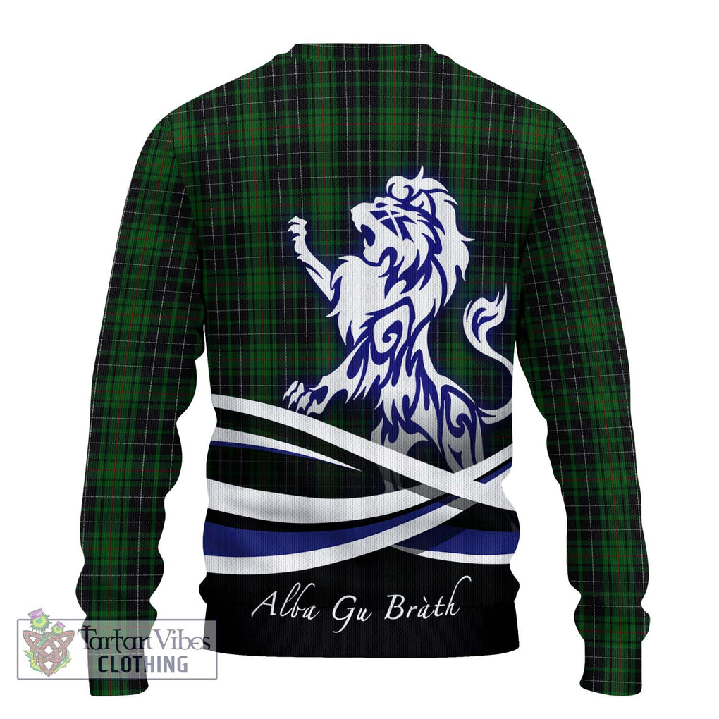 MacAuley Hunting Tartan Ugly Sweater with Alba Gu Brath Regal Lion Emblem - Tartan Vibes Clothing