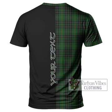 MacAuley Hunting Tartan T-Shirt with Family Crest and Half Of Me Style - Tartan Vibes Clothing