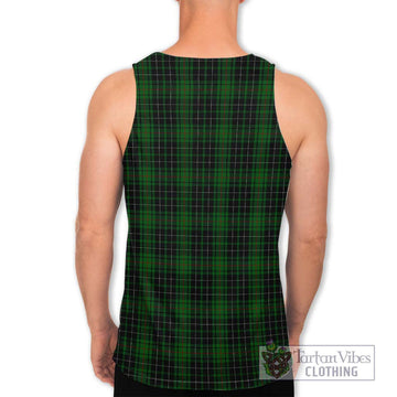 MacAuley Hunting Tartan Men's Tank Top with Family Crest DNA In Me Style - Tartan Vibes Clothing