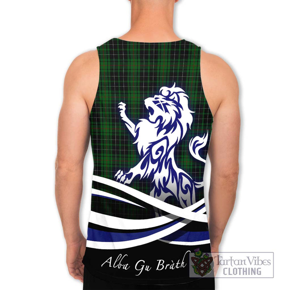 MacAuley Hunting Tartan Men's Tank Top with Alba Gu Brath Regal Lion Emblem - Tartan Vibes Clothing