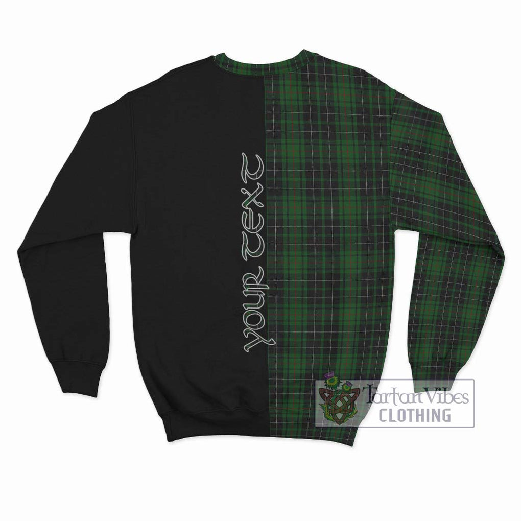 MacAuley Hunting Tartan Sweatshirt with Family Crest and Half Of Me Style - Tartan Vibes Clothing