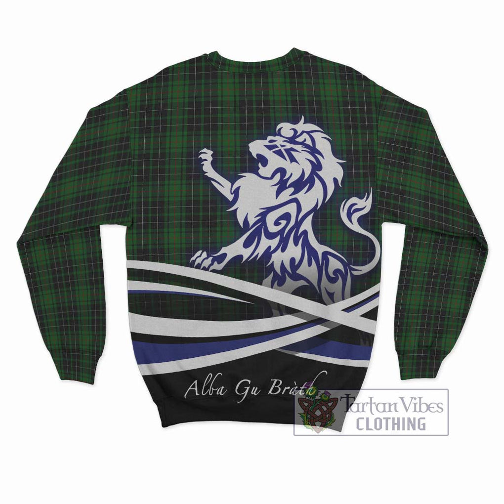MacAuley Hunting Tartan Sweatshirt with Alba Gu Brath Regal Lion Emblem - Tartan Vibes Clothing