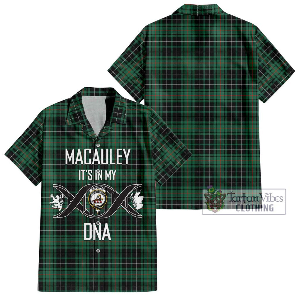 MacAuley Hunting Ancient Tartan Hawaiian Shirt with Family Crest DNA In Me Style Kid - Tartan Vibes Clothing