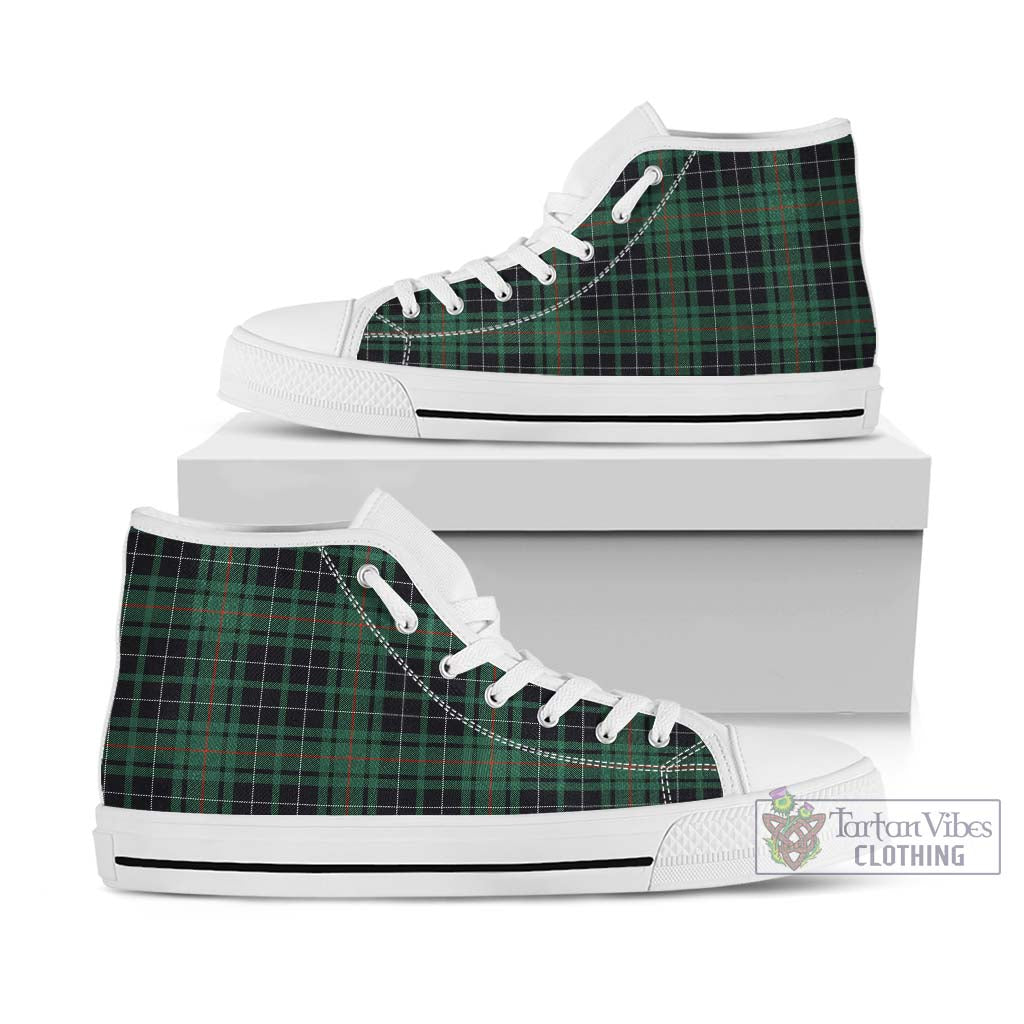 MacAuley Hunting Ancient Tartan High Top Shoes Kid High Top - White Sole - Tartan Vibes Clothing