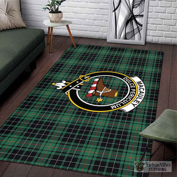 MacAuley Hunting Ancient Tartan Area Rug with Family Crest L 59*86 inch (150x220 cm) - Tartan Vibes Clothing